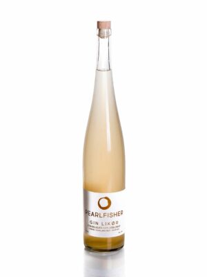 Pearlfisher Gin Likør med Stikkelsbær, Hyldeblomst, Citron, Kamilleblomst & Ingefær, 1500 ml